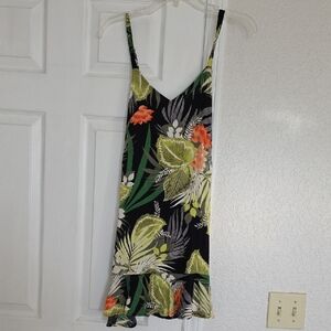 Express Floral Print Dress with Spaghetti Straps